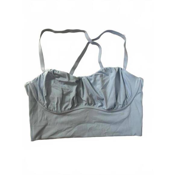 FALL CLEARANCE NEW OFFLINE Women's Light Blue Crop Top - Picture 2 of 5